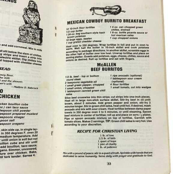 Rio Grande Valley Cookin Recipe Booklet By J Mancell 1982 Texas Dept Agriculture - Picture 8 of 10